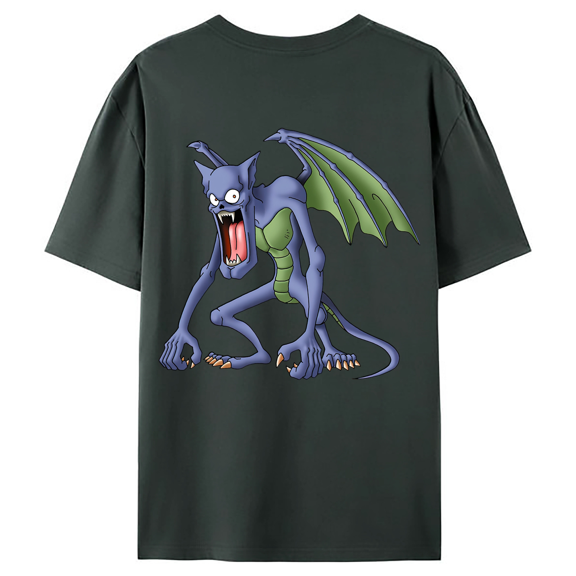 （画像用） ドラゴンクエスト Doragon Kuesuto Dragon Quest 綿100％ メンズ半袖Tシャツ（バックプリント） 通気性
